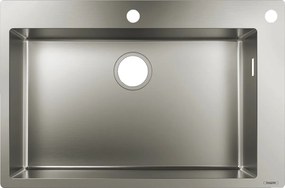 Lavello Cucina a due fori a Incasso 660 in Acciaio Inox s71 S712 F660 Hansgrohe 43308800