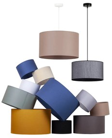 Paralume Roller Ø 50 cm, color terra Duolla, Marrone / Ruggine, Tessuto / Stoffa / Seta