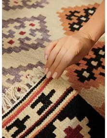 Tappeto rosso in lana reversibile/tessuto a mano 160x230 cm Kamal Kian – Nouristan