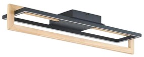 Lindby - Holamu LED Plafoniera L86 Nero/Legno Lindby