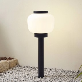 Lampioncino Lindby Orfeas, bianco/nero, alluminio, Ø 24 cm