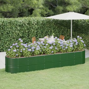 Letto Giardino Acciaio Verniciato A Polvere 368x80x68 Cm Verde /