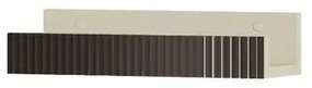 Mensola per bagno Niwa L 40 cm laccato opaco sabbia con vetro grigio carbone