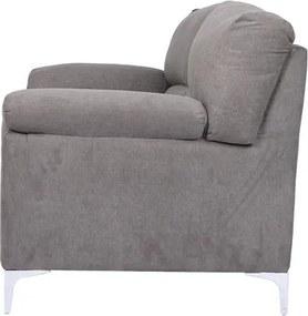 Divano in tessuto a 2 posti 146 cm braccioli imbottito GIADA Grigio