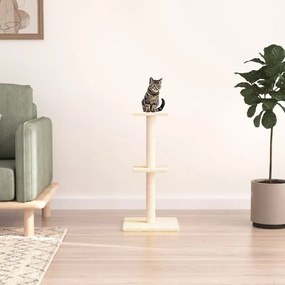 Albero Per Gatti Con Tiragraffi İn Sisal Crema 73 Cm /
