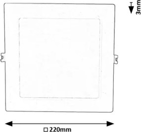 Rabalux 71223 - Lampada LED da incasso SHAUN LED/18W/230V 22x22 cm bianco