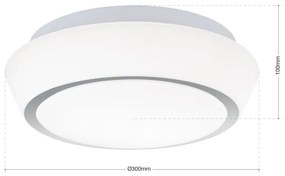Orion - Plafoniera da bagno TENA 2xE27/60W/230V Ø 30 cm IP44 bianco