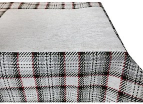 Tovaglia Gobelin Tartan taupe 90x90 cm Chenille IT025