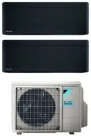 Climatizzatore Condizionatore Daikin Bluevolution Dual Split Inverter serie STYLISH TOTAL BLACK 9+12 con 2MXM50A R-32 Wi-Fi Integrato 9000+12000 Colore Nero Garanzia Italiana