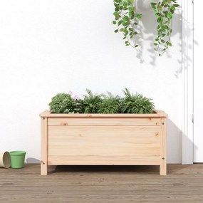 Fioriera Da Giardino 82,5x40x39 Cm İn Legno Massello Di Pino /