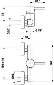 KFA Armatura 5826-010-81 - Rubinetto doccia NEDA ottone/opaco nero