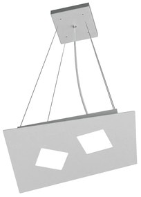 Sospensione Moderna Note Metallo Grigio 2 Luci Gx53