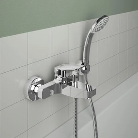 Rubinetto per doccia getto laminare cristallino a 2 manopole Ceraplan cromo lucido IDEAL STANDARD