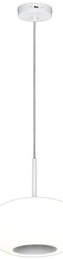 Lampadario LED design Silvia bianco Ø22cm 620 lumen, NOVECENTO