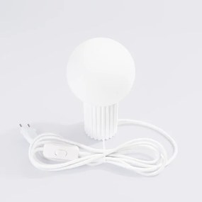 Sollux SL.1711 - Lampada da tavolo HALO 1xG9/8W/230V diametro 12 cm bianco