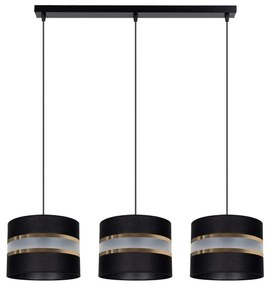 Lampadario a sospensione con filo CORAL 3xE27/60W/230V nero