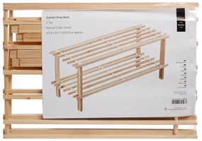 Scarpiera di colore naturale in abete massiccio – Premier Housewares