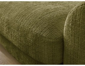 Divano angolare color kaki (con penisola a sinistra/con chaise lounge) con rivestimento in ciniglia Leonore – Bobochic Paris