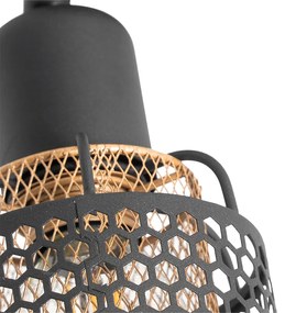 Plafoniera di design nera con oro - Noud