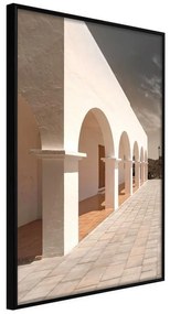 Poster  Sunny Colonnade  Cornice Quadri Cornice nera, Larghezza x Altezza Home decor 30x45