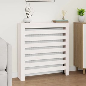 Copertura Termosifone Bianca 79,5x19x84 Cm Legno Massello Pino /