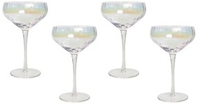 Set 4 coppe da champagne vetro trasparente 30 cl MORGANITE Beliani