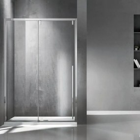 Kamalu - porta doccia scorrevole 140cm vetro 8mm altezza 200h | ksa4000