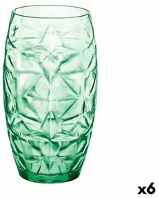 Bicchiere Oriente Verde Vetro 470 ml (6 Unità)