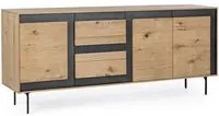 Credenza 3 Ante 3 Cassetti 200x45x85 cm Stanwood in Legno