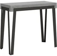 Consolle Allungabile 90-300x40x77 cm in Nobilitato Grigio