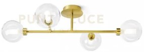 Dom lampada da soffitto o parete 4 luci vetro trasparente ciclindro...