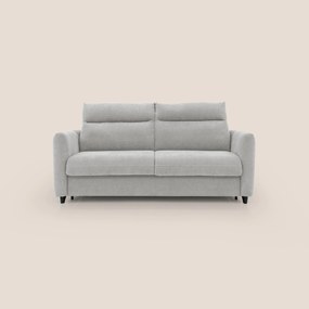 Peonia divano letto scandinavo con materasso H18 cm e morbido e alto schienale in tessuto Bouclé impermeabile T07