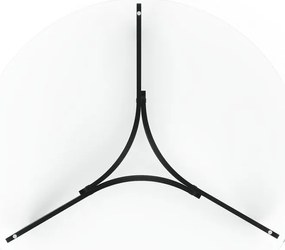 Tavolino rotondo nero con piano in vetro 87x87 cm Madera - Umbra