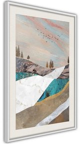 Poster  Painted Landscape  Cornice Quadri Cornice d'oro con passe-partout, Larghezza x Altezza Home decor 40x60