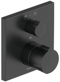 Miscelatore doccia termostatico quadro con antiriflusso ssenza corpo incasso Nero Opaco C1 Duravit