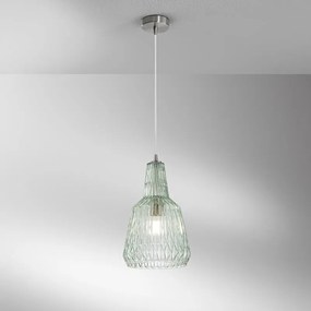 Lampadario Glamour I-GALWAY-S23-VER trasparente paralume verde E27 Ø23cm LUCE AMBIENTE DESIGN