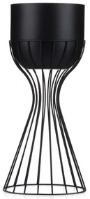 Vaso da fiori in metallo LOFT 46x20 cm nero