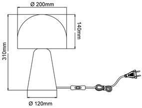 Brilliant - Lampada da tavolo NALAM 1xE14/40W/230V nero/cenere