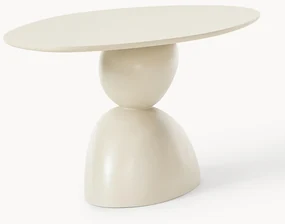 Tavolo ovale beige Sahra, 4-6 persone