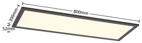 Lindby Nelios plafoniera LED, CCT 80 x 30 cm