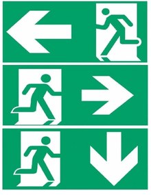 Pittogramma adesivo di segnalazione per Lampada di Emergenza Serie Lux