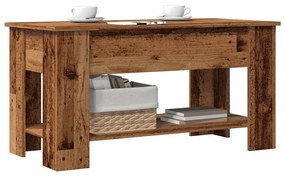 Tavolino Da Salotto Legno Vecchio 101x49x52 Cm İn Truciolato /