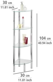 Scaffale ad angolo con 4 scomparti Angolo Yago - Wenko