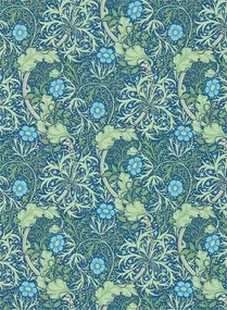 Morris & Co. Tapete Seaweed - Cobalt/ Thyme