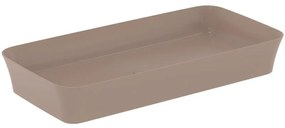 Lavabo da appoggio IDEAL STANDARD rettangolare piletta non inclusa in ceramica L 80 x H 12 x P 40 cm caffè piletta non inclusa