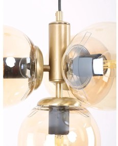 Lampada a sospensione con paralume in vetro giallo-oro ø 15 cm Hector - Squid Lighting