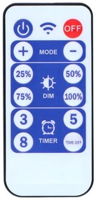 Grundig - Catena solare dimmerabile 50 LED/8 funzioni 9,35m IP44 bianco caldo+DO