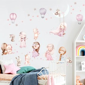 Adesivi murali per ragazze - Fate e unicorni | Inspio