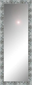 Specchio Aurora rettangolare in legno argento foglia 125 x 40 cm