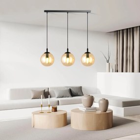 Lampadario a sospensione COSMO 3 BLACK MIODOWY